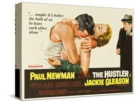 The Hustler, UK Movie Poster, 1961-null-Stretched Canvas