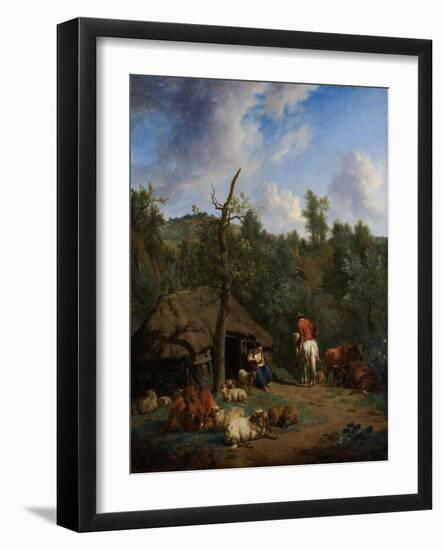 The Hut, 1671-Adriaen van de Velde-Framed Art Print