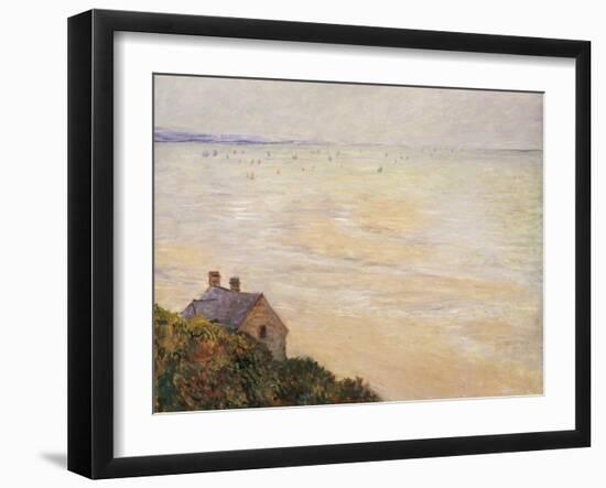 The Hut at Trouville, Low Tide, 1881-Claude Monet-Framed Giclee Print