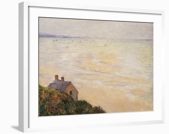 The Hut at Trouville, Low Tide, 1881-Claude Monet-Framed Giclee Print