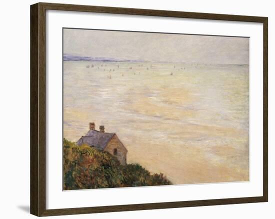 The Hut at Trouville, Low Tide, 1881-Claude Monet-Framed Giclee Print