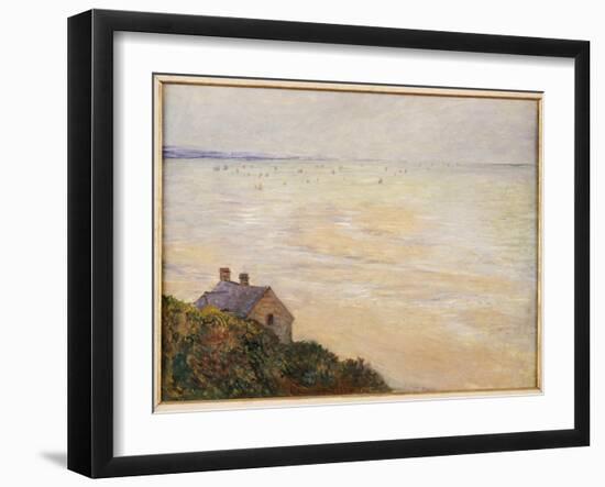 The Hut at Trouville, Low Tide, 1881-Claude Monet-Framed Giclee Print