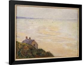 The Hut at Trouville, Low Tide, 1881-Claude Monet-Framed Giclee Print