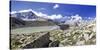 The Hut Garibaldi by the Lake Venerocolo and the North Wall of Mount Adamello-ClickAlps-Stretched Canvas
