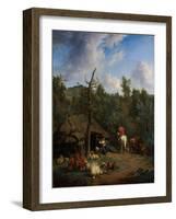 The Hut-Adriaen van de Velde-Framed Art Print