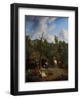 The Hut-Adriaen van de Velde-Framed Art Print