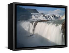 The Hvita River Roars Over Gullfoss Waterfall, Iceland-Don Grall-Framed Stretched Canvas