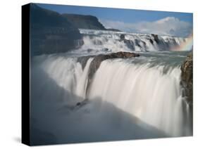 The Hvita River Roars Over Gullfoss Waterfall, Iceland-Don Grall-Stretched Canvas