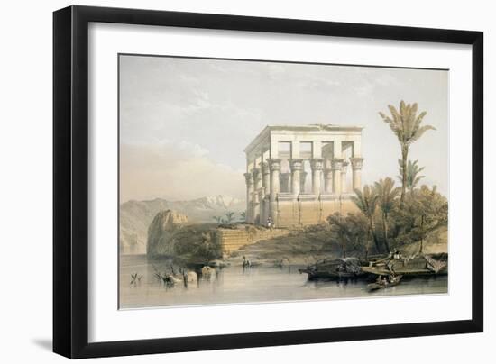 The Hypaethral Temple at Philae, Called the Bed of Pharaoh, Engraved by Louis Haghe, Pub. in 1843-David Roberts-Framed Giclee Print