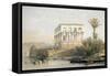 The Hypaethral Temple at Philae, Called the Bed of Pharaoh, Engraved by Louis Haghe, Pub. in 1843-David Roberts-Framed Stretched Canvas