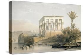 The Hypaethral Temple at Philae, Called the Bed of Pharaoh, Engraved by Louis Haghe, Pub. in 1843-David Roberts-Stretched Canvas