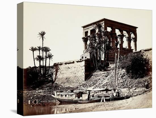 The Hypaethral Temple, Philae, Egypt, 1857 (Albumen Print from Wet-Collodion Negative)-Francis Frith-Stretched Canvas