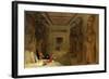 The Hypostyle Hall of the Great Temple at Abu Simbel, Egypt, 1849 (Oil on Panel)-David Roberts-Framed Giclee Print