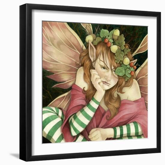 The I'm Bored Fairy-Linda Ravenscroft-Framed Giclee Print