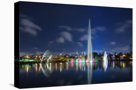 The Ibirapuera Park Fountain, Sao Paulo.-Jon Hicks-Stretched Canvas