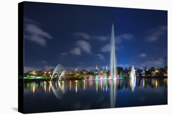 The Ibirapuera Park Fountain, Sao Paulo.-Jon Hicks-Stretched Canvas