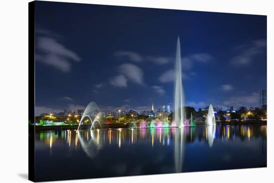 The Ibirapuera Park Fountain, Sao Paulo.-Jon Hicks-Stretched Canvas