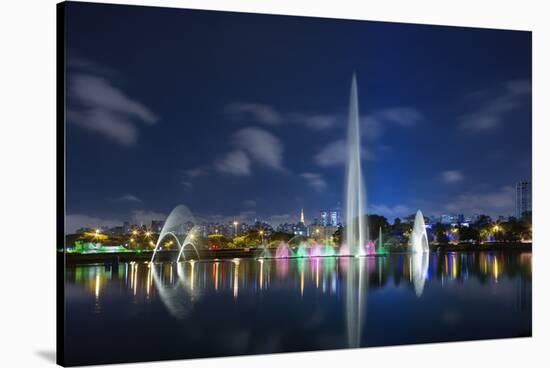 The Ibirapuera Park Fountain, Sao Paulo.-Jon Hicks-Stretched Canvas