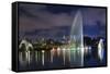 The Ibirapuera Park Fountain, Sao Paulo.-Jon Hicks-Framed Stretched Canvas