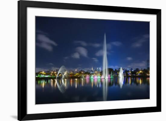 The Ibirapuera Park Fountain, Sao Paulo.-Jon Hicks-Framed Photographic Print