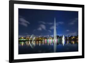 The Ibirapuera Park Fountain, Sao Paulo.-Jon Hicks-Framed Photographic Print