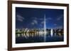 The Ibirapuera Park Fountain, Sao Paulo.-Jon Hicks-Framed Photographic Print