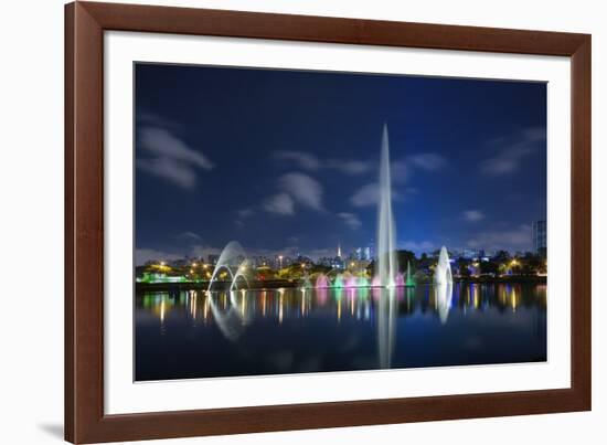 The Ibirapuera Park Fountain, Sao Paulo.-Jon Hicks-Framed Photographic Print