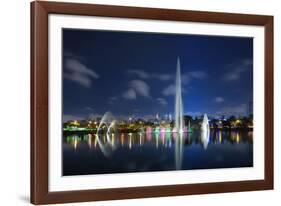 The Ibirapuera Park Fountain, Sao Paulo.-Jon Hicks-Framed Photographic Print