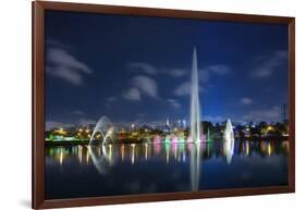 The Ibirapuera Park Fountain, Sao Paulo.-Jon Hicks-Framed Photographic Print