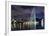 The Ibirapuera Park Fountain, Sao Paulo.-Jon Hicks-Framed Photographic Print