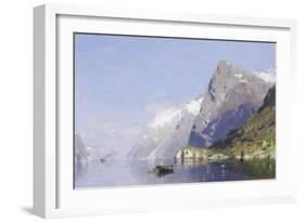 The Ice Blue Fjord-George Rasmussen-Framed Giclee Print