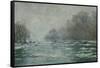The Ice Breaking Near Vetheuil, 1880-Claude Monet-Framed Stretched Canvas
