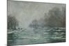 The Ice Breaking Near Vetheuil, 1880-Claude Monet-Mounted Giclee Print