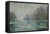 The Ice Breaking Near Vetheuil, 1880-Claude Monet-Framed Stretched Canvas