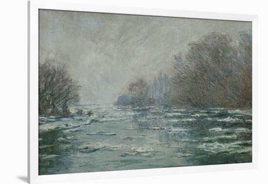 The Ice Breaking Near Vetheuil, 1880-Claude Monet-Framed Giclee Print