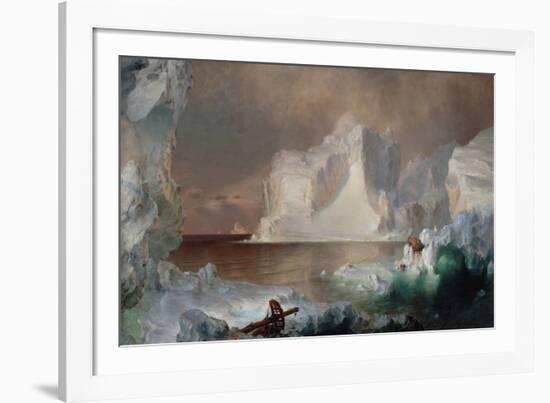 The Icebergs-Frederic Edwin Church-Framed Giclee Print