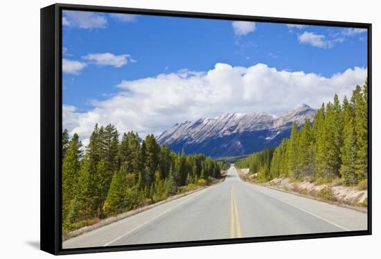 The Icefields Parkway Road Highway Through Jasper National Park-Neale Clark-Framed Stretched Canvas