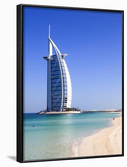 The Iconic Burj Al Arab Hotel, Jumeirah, Dubai, United Arab Emirates, Middle East-Amanda Hall-Framed Photographic Print