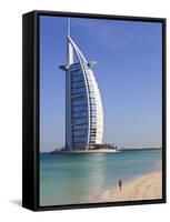 The Iconic Burj Al Arab Hotel, Jumeirah, Dubai, United Arab Emirates, Middle East-Amanda Hall-Framed Stretched Canvas