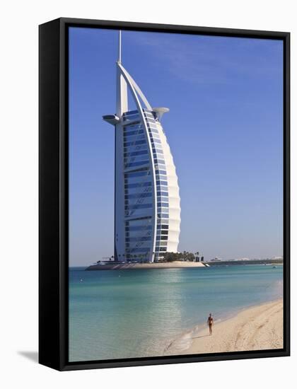 The Iconic Burj Al Arab Hotel, Jumeirah, Dubai, United Arab Emirates, Middle East-Amanda Hall-Framed Stretched Canvas