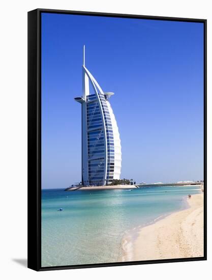 The Iconic Burj Al Arab Hotel, Jumeirah, Dubai, United Arab Emirates, Middle East-Amanda Hall-Framed Stretched Canvas