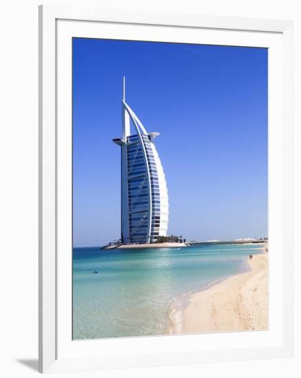 The Iconic Burj Al Arab Hotel, Jumeirah, Dubai, United Arab Emirates, Middle East-Amanda Hall-Framed Photographic Print