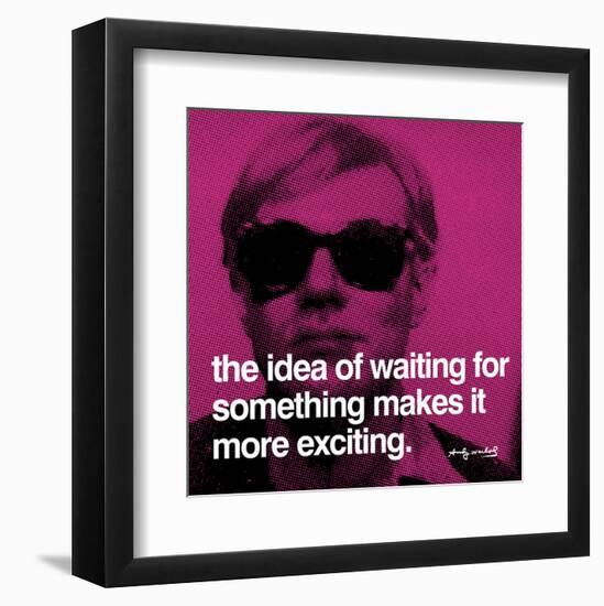 The idea of waiting for something makes it more exciting-null-Framed Art Print