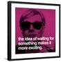 The idea of waiting for something makes it more exciting-null-Framed Art Print