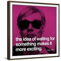 The idea of waiting for something makes it more exciting-null-Framed Art Print