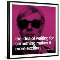 The idea of waiting for something makes it more exciting-null-Framed Art Print