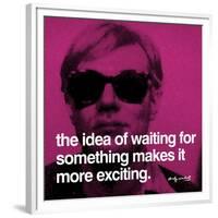 The idea of waiting for something makes it more exciting-null-Framed Art Print