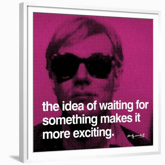 The idea of waiting for something makes it more exciting-null-Framed Art Print