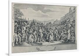 'The Idle 'Prentice Executed at Tyburn (From the Industry and Idleness Series), 1747', (1920)-William Hogarth-Framed Giclee Print