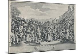 'The Idle 'Prentice Executed at Tyburn (From the Industry and Idleness Series), 1747', (1920)-William Hogarth-Mounted Giclee Print